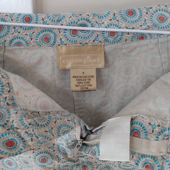 Vintage Cotton Ginny Skirt Size 7 29"W Retro Dot Flower Made in Hong Kong - Picture 4 of 14